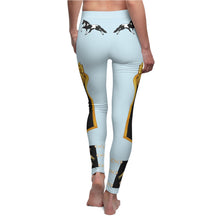 Load image into Gallery viewer, Spotted Saddle Horse Leggings - Baby Blue with Gold Ribbon