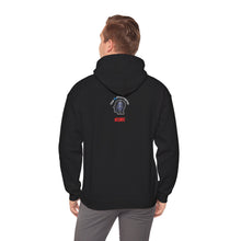 Load image into Gallery viewer, Statement Hoodie with Grim Reaper Promising to Punish the Guilty - Perfect For Patriots who demand justice.