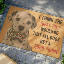 Load image into Gallery viewer, Coir Christmas Doormat with Puppy Christmas Wish