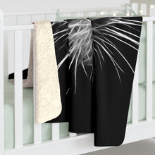 Load image into Gallery viewer, Wrap Yourself in Luxury with our Black Cat Sherpa Fleece Blanket