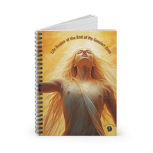 Load image into Gallery viewer, Inspirational Spiral Notebook — "Life Begins at the End of My Comfort Zone" Ruled Journal