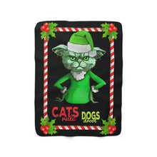 Load image into Gallery viewer, Embrace the Magic with our Cat Lovers' Grinch Christmas Blanket