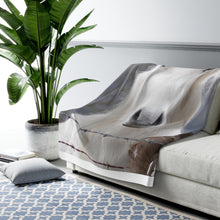 Load image into Gallery viewer, Luxurious White Horse Sherpa Fleece Blanket