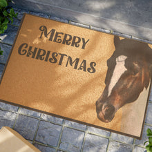 Load image into Gallery viewer, Spotted Horse Christmas Doormat - Sturdy Coconut Coir Doormat