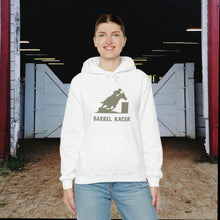 Load image into Gallery viewer, Barrel Racer Hooded Sweatshirt - 3 barrels, 2 hearts, one dream