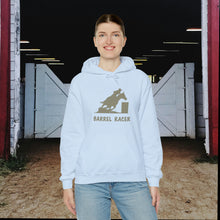 Load image into Gallery viewer, Barrel Racer Hooded Sweatshirt - 3 barrels, 2 hearts, one dream