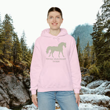 Load image into Gallery viewer, Rocky Mountain Horse Hoodie will make you Rocky Mountain High