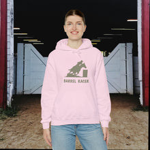 Load image into Gallery viewer, Barrel Racer Hooded Sweatshirt - 3 barrels, 2 hearts, one dream