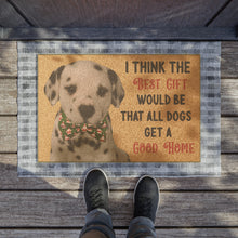 Load image into Gallery viewer, Coir Christmas Doormat with Puppy Christmas Wish