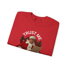 Load image into Gallery viewer, Santa 'Trust Me' Crewneck Sweatshirt – Funny Naughty List Holiday Pullover