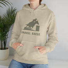 Load image into Gallery viewer, Barrel Racer Hooded Sweatshirt - 3 barrels, 2 hearts, one dream