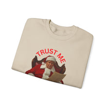 Load image into Gallery viewer, Santa 'Trust Me' Crewneck Sweatshirt – Funny Naughty List Holiday Pullover