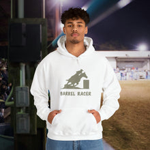 Load image into Gallery viewer, Barrel Racer Hooded Sweatshirt - 3 barrels, 2 hearts, one dream