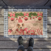 Load image into Gallery viewer, Pretty in Pink Puppy Christmas Doormat - Coconut Coir
