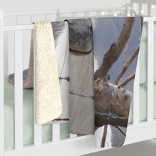 Load image into Gallery viewer, Luxurious White Horse Sherpa Fleece Blanket