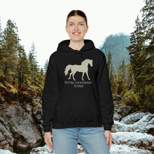 Load image into Gallery viewer, Rocky Mountain Horse Hoodie will make you Rocky Mountain High

