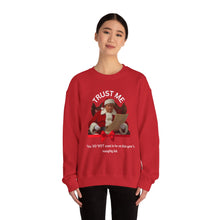 Load image into Gallery viewer, Santa 'Trust Me' Crewneck Sweatshirt – Funny Naughty List Holiday Pullover
