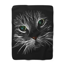 Load image into Gallery viewer, Wrap Yourself in Luxury with our Black Cat Sherpa Fleece Blanket
