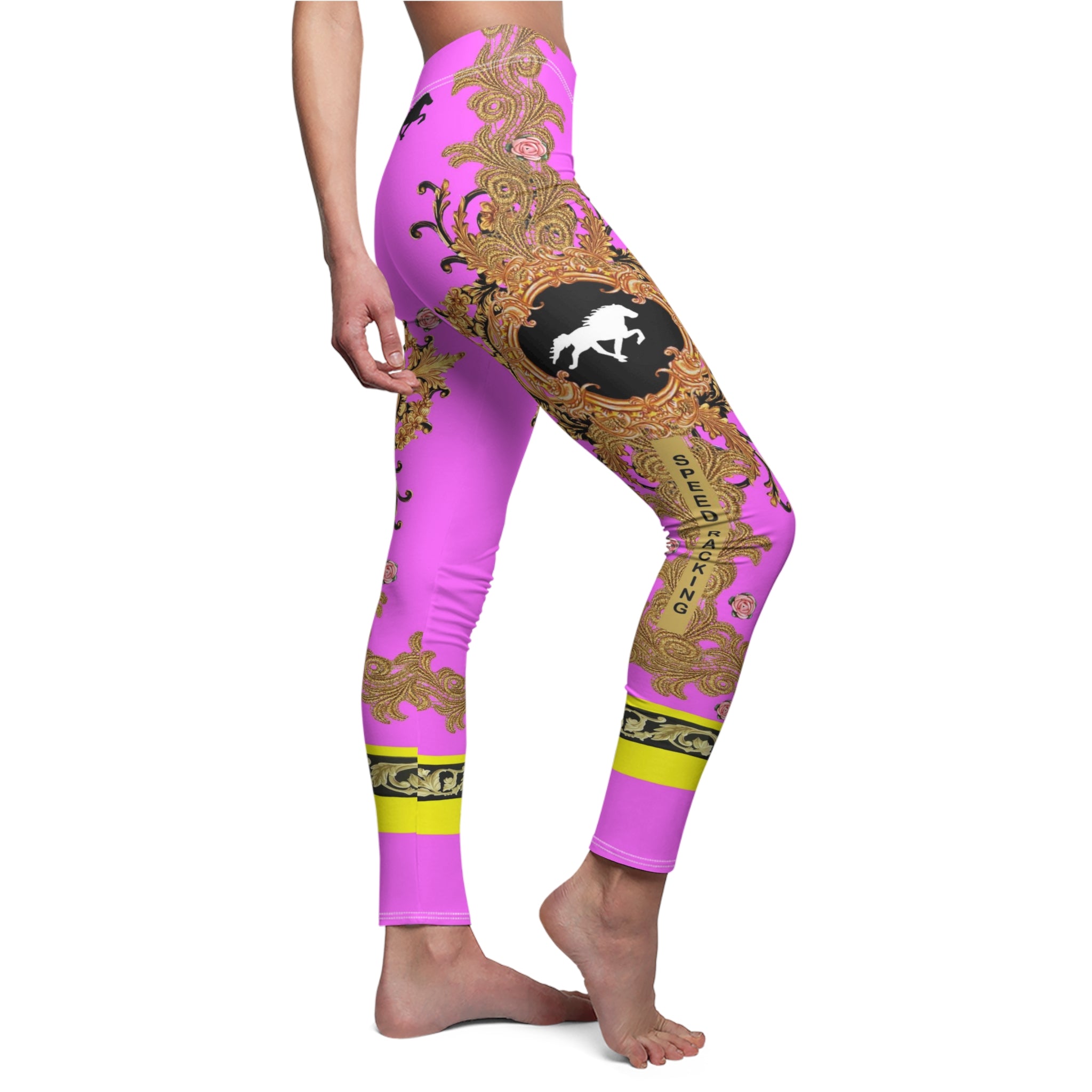 Speed Racking Horse Leggings - Hot Pink "Fursace" Design
