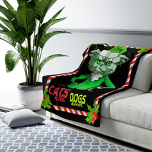 Load image into Gallery viewer, Embrace the Magic with our Cat Lovers&#39; Grinch Christmas Blanket
