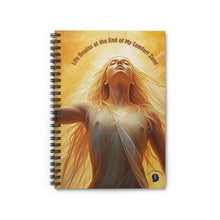 Load image into Gallery viewer, Inspirational Spiral Notebook — &quot;Life Begins at the End of My Comfort Zone&quot; Ruled Journal
