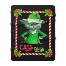Load image into Gallery viewer, Embrace the Magic with our Cat Lovers&#39; Grinch Christmas Blanket
